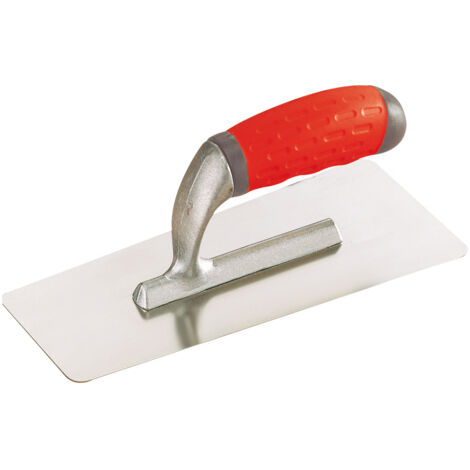 L'Outil Parfait – Platoir déco trapèze inox 24x11 cm – Monture aluminium légère – Poignée bi-matière ergonomique pour lissage enduits décoratifs