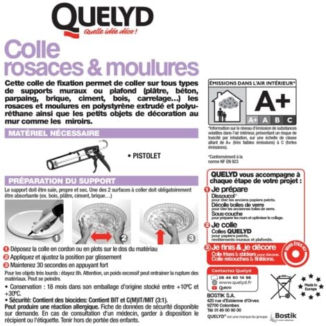 Colle rosaces et moulures 310ml