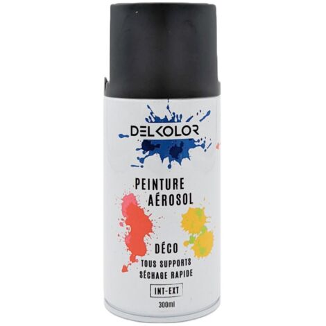 Delkolor Peinture en Aérosol Tous Supports - 300ml Conditionnement: 300ml - Couleur: RAL 7015 GRIS FONCE SATIN