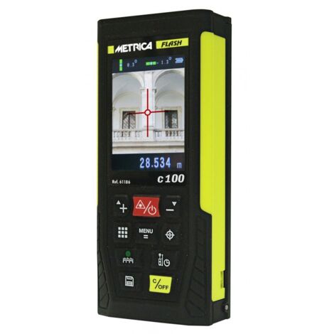 Metrica – Télémètre laser FLASH C100 100 m – Précision ± 2 mm – Caméra couleur intégrée – Autonomie jusqu’à 30 000 mesures