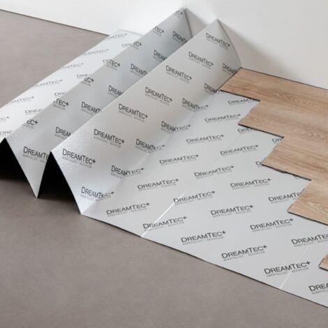 Sous-couche Dreamtec+ 1m x 10m – Épaisseur 1,5 mm – Réduction bruit d'impact -20 dB – Barrière anti-humidité – Berry-Alloc