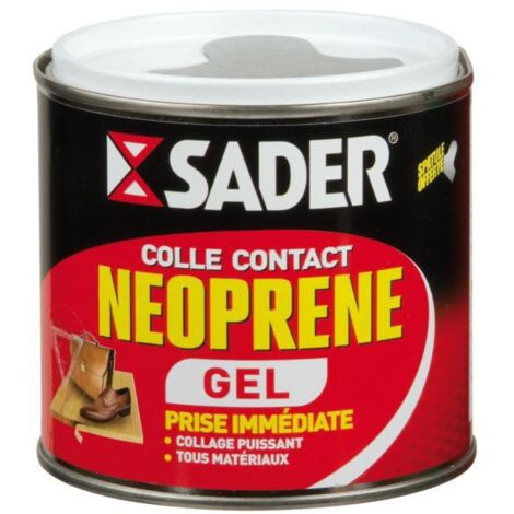 Sader – Colle néoprène gel transparent 500 ml – Prise immédiate et définitive – Haute résistance à l'arrachement et à la chaleur jusqu'à +110°C