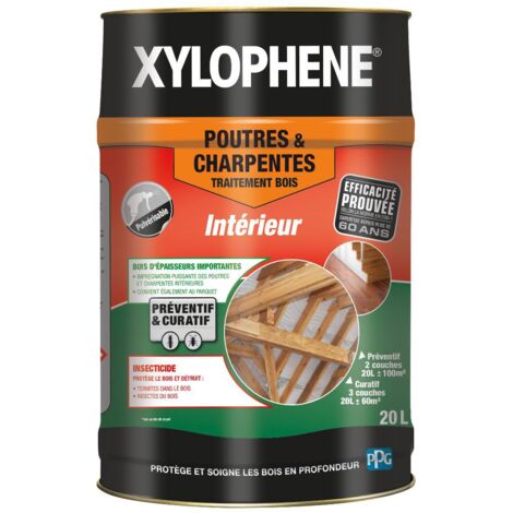 Xylophene traitement poutres et charpentes sans odeur Conditionnement: 20L