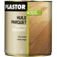 Plastor – Huile parquet sans essuyage Aquanat finition mate 5L – Pour tous types de bois intérieurs – Application facile en 3 couches