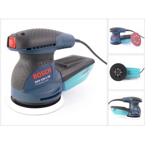 Bosch – Lijadora excéntrica 125mm – Potencia 250W – Control electrónico de velocidad – Sistema de microfiltro para extracción de polvo (1/5)