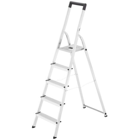 hailo-58948-001-escalera de tijera de aluminio l40 easyclix (8 peldaños)