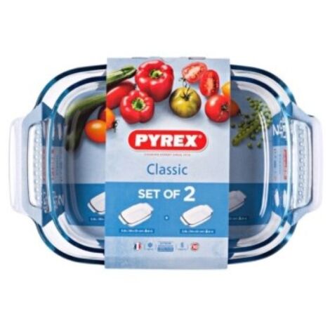 Fuente Horno Rect 39X24/35X32 Cm C/Asa Borosilicato Pyrex 2 Pyrex