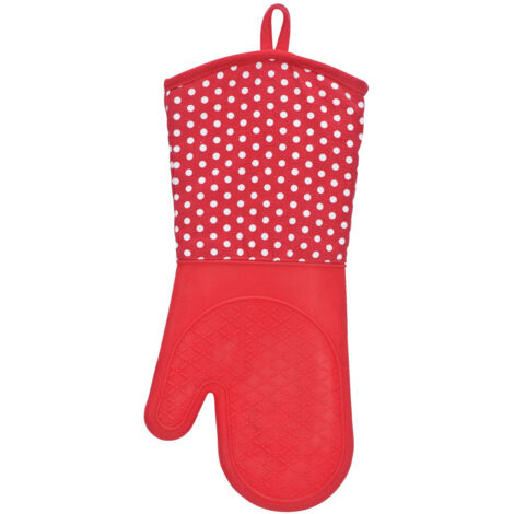 MANOPLAS SILICONA ROJO/BCO - 18,5X37,5