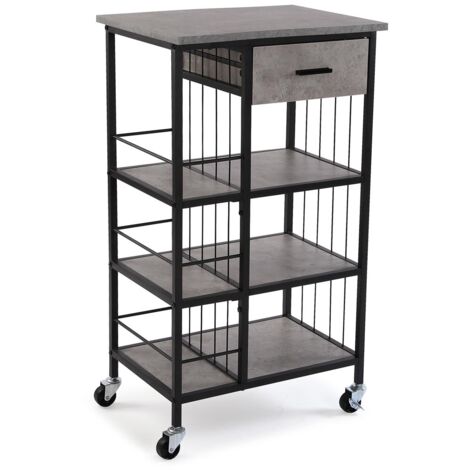 CARRO COCINA C/RUEDAS 3B + 1 CAJ - 89,5X37X50 (1/5)