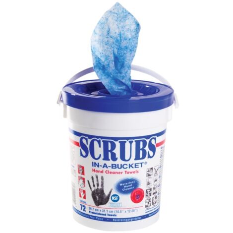 Cubeta de 72 toallitas limpiamanos SCRUBS 072272 – La limpieza perfecta de las manos –