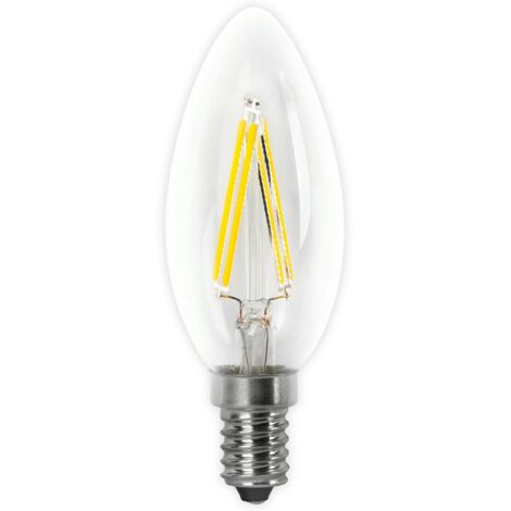 Bombilla LED Filamento Vela Clara E14 4W Fría Matel
