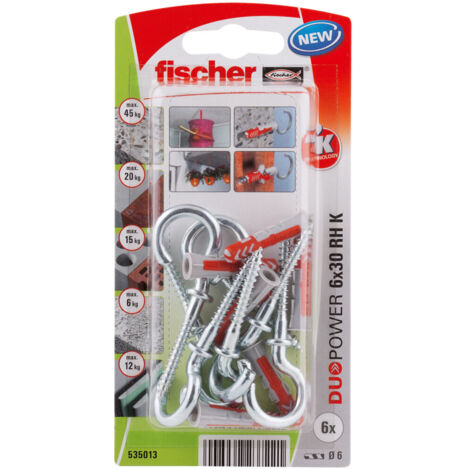 Anclaje de tornillo FISCHER, Duopower, Diam.6 mm x L.30 mm Fischer