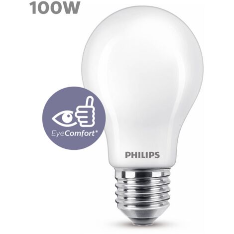 Bombilla LED Philips equivalente a 100W E27 blanco cálido no regulable, plástico