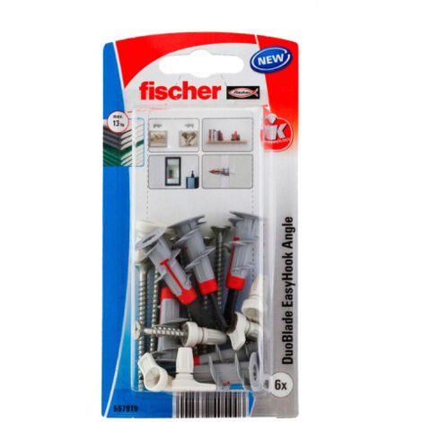 Fischer 557919 tornillo de anclaje y taco 6 pieza(s) Juego de enchufes de pared y tornillos 44 mm (1/4)