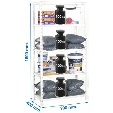 ESTANTERIA ECONOM 400 BLANCA - 180X90X40