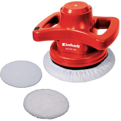 Pulidora eléctrica Einhell CC-PO 90 – 90 W – 3700 rpm – Disco de 24 cm para pulido de vehículos – Ligera 2,42 kg (1/10)
