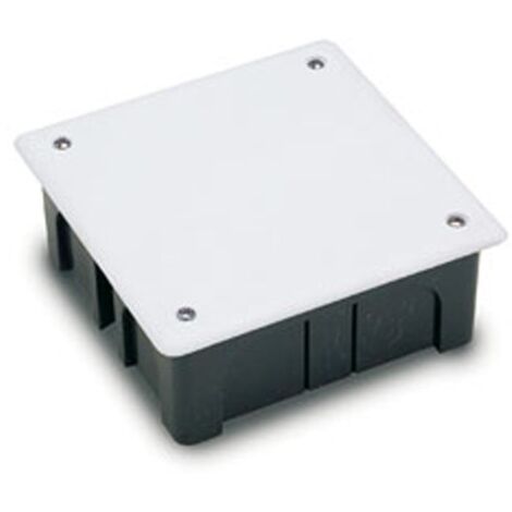 Caja Electricidad 100X100X45 Empotrar Famat Abs/Poliestireno  Negro Con Tornillos 3201