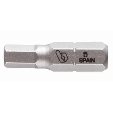 PUNTA HEXAGONAL 2,5X25 MM 5 UD - 1/4'' (1/4)