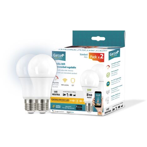 LAMPARA LED WIFI E27 LN REGULABLE PACK 2 - 9 W (1/2)