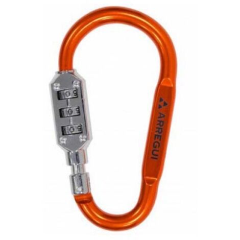 CANDADO MOSQUETON NARANJA - 60 MM (1/4)