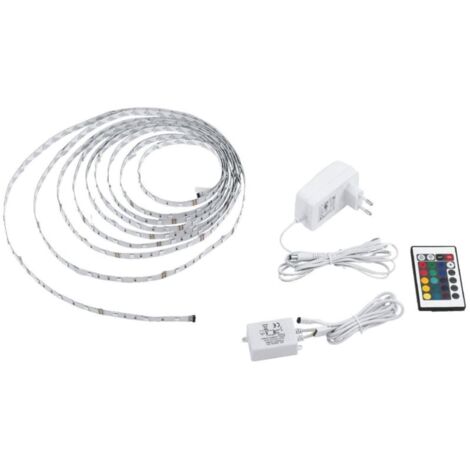 TIRA LED 300lm 17.5W RGB AUTOADHESIVA C/MANDO - 6 M (1/3)