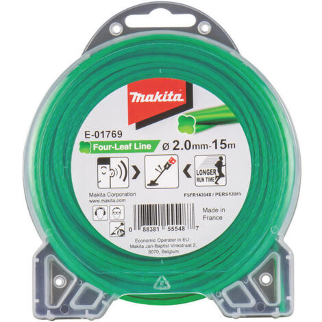 E-01769 Hilo de cuatro hojas de nylon de 2,0 mm x 15 m