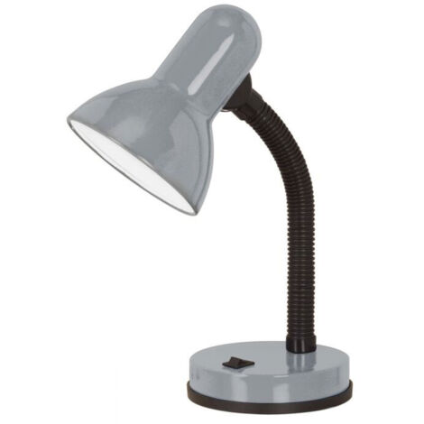 FLEXO SOBREMESA GRIS PLATA E27 BASIC 1 - 40 W
