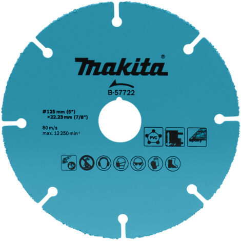 B-57722 Disco de Carburo de Tungsteno 125 mm (1/2)