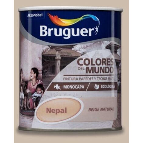 Bruguer Colores del Mundo Pintura para paredes monocapa Nepal Beige Natural 750 ml
