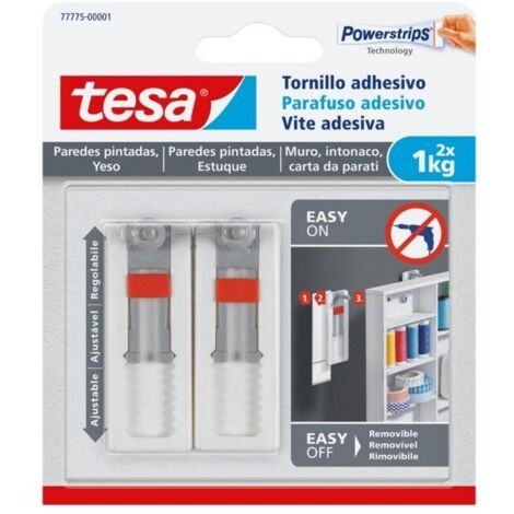 Tesa 2 tornillos adhesivos+3 tiras 1kg 77775-00001-00