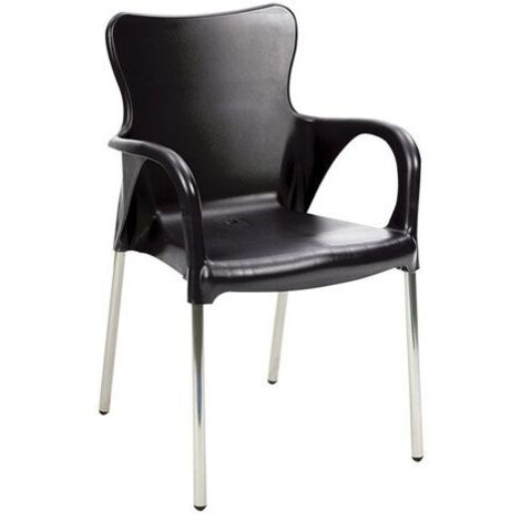SILLON RESINA/ALUMINIO NEGRO