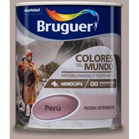 Bruguer Colores del Mundo Pintura para paredes monocapa Perú Piedra Intermedio 750 ml