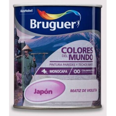 Bruguer Colores del Mundo Pintura para paredes monocapa Japón Matiz de Violeta 750 ml