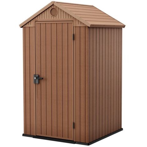 Casita de resina Darwin 4X4 marrón 123,8x117x205,1 cm Keter