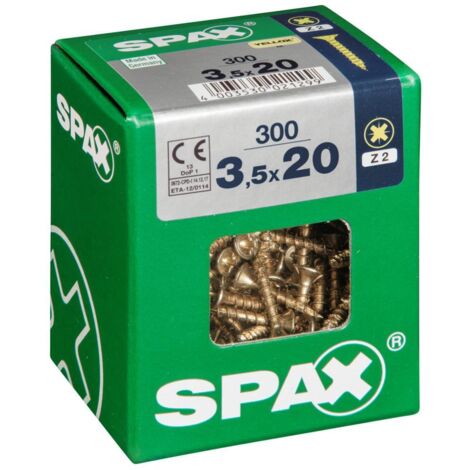 Box 300 Avellanados Tornillos De Acero De Cabeza Pozidriv Spax, Diam.3.5 Mm X Mm L.20 (1/5)