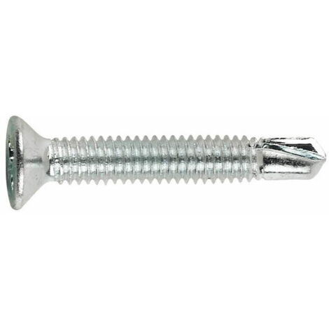 Brocas auto-perforantes para carpintería de PVC con rosca en chapa - Rosca métrica - Punta de broca - Zincada M4 x 16 - Caja de 1000