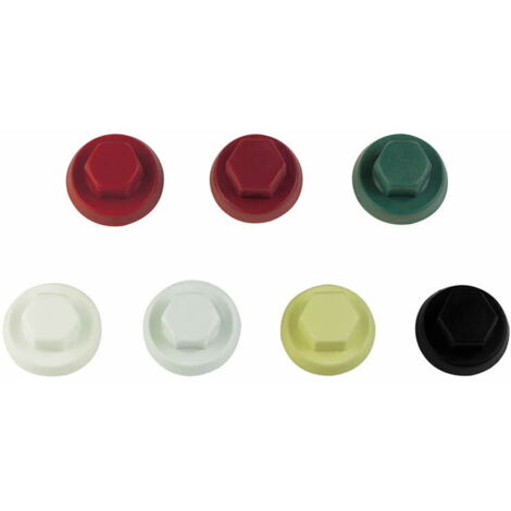 Caja de 1000 - Tapón para tornillo de cabeza hexagonal - Nylon M10 - Rojo teja