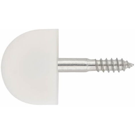 Clavo soporte para vitrina blanco - Nylon pequeño - Caja de 300 (1/2)