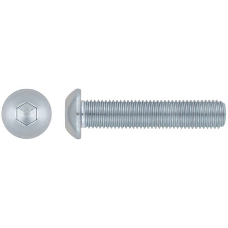 Tornillo de cabeza redonda - Acero 10.9 - Zincado M8 x 40 - Caja de 100