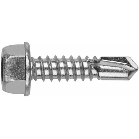 Vis autoperforante - Cabeza hexagonal con collarín estampado - Inox A2 4,2 x 16 - Caja de 1000