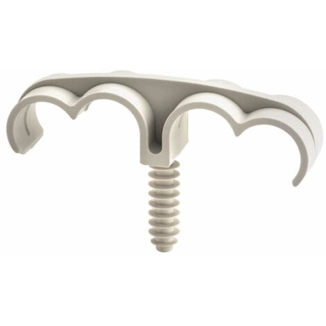 Caja de 50 - Clip para fijación de tuberías INDEXring Cuádruple - Nylon 25 mm (1/2)