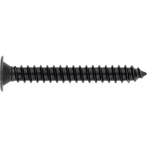 Tornillos auto-perforantes - roscados en chapa y PVC - Tornillos para chapa - cabeza extraplaca negra - Ranura PH 4,2 x 13 - Caja de 500 (1/2)