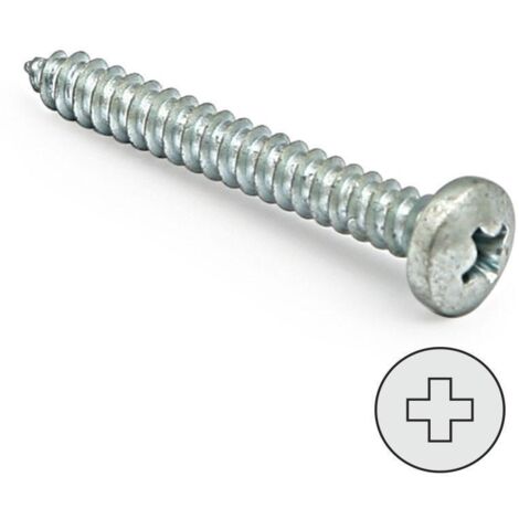MIBRICOPLUS tornillo rosca metal din 7981 zincado larg.r/chapa 100mm ø rosca chapa 4.8mm