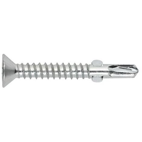 [CP ATA] Tornillo autotaladrante con broca de dos alas, cabeza avellanada. Zincado. Huella TX  5,5 x 65