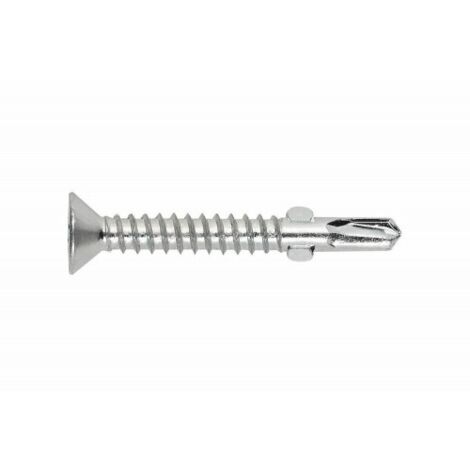 TORNILLO AUTOTALADRANTE CON BROCA DE DOS ALAS, CABEZA AVELLANADA Y HUELLA TX. CINCADO ATA 4,8 X 45