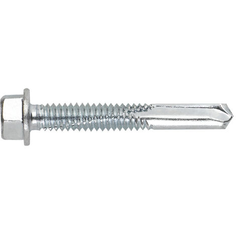 Tornillo autoperforante para viga con cabeza hexagonal - Punta de taladro nº 5 - Zincado 5,5 x 50 - Caja de 500