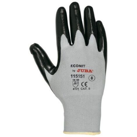 Guante Mecanico L09 Negro Eco-Nit Nylon GrisJuba
