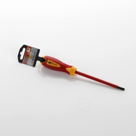 DESTORNILLADOR AISLADO PLANO 3x100MM ALYCO ORANGE (1/4)