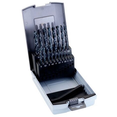 JUEGO 19 BROCAS 1-10x0,5MM CAJA PLAST. (1/2)