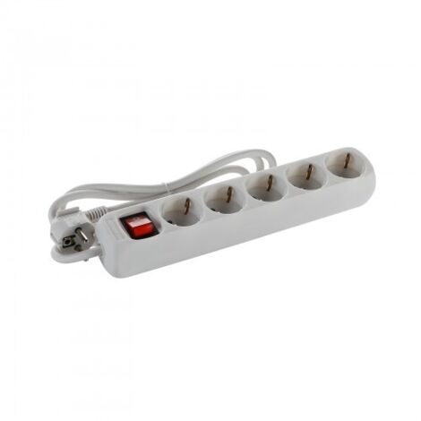 BASE MÚLTIPLE CON INTERRUPTOR 6 ENCHUFES CON CABLE 3X1,5 3 METROS ALYCO (1/5)